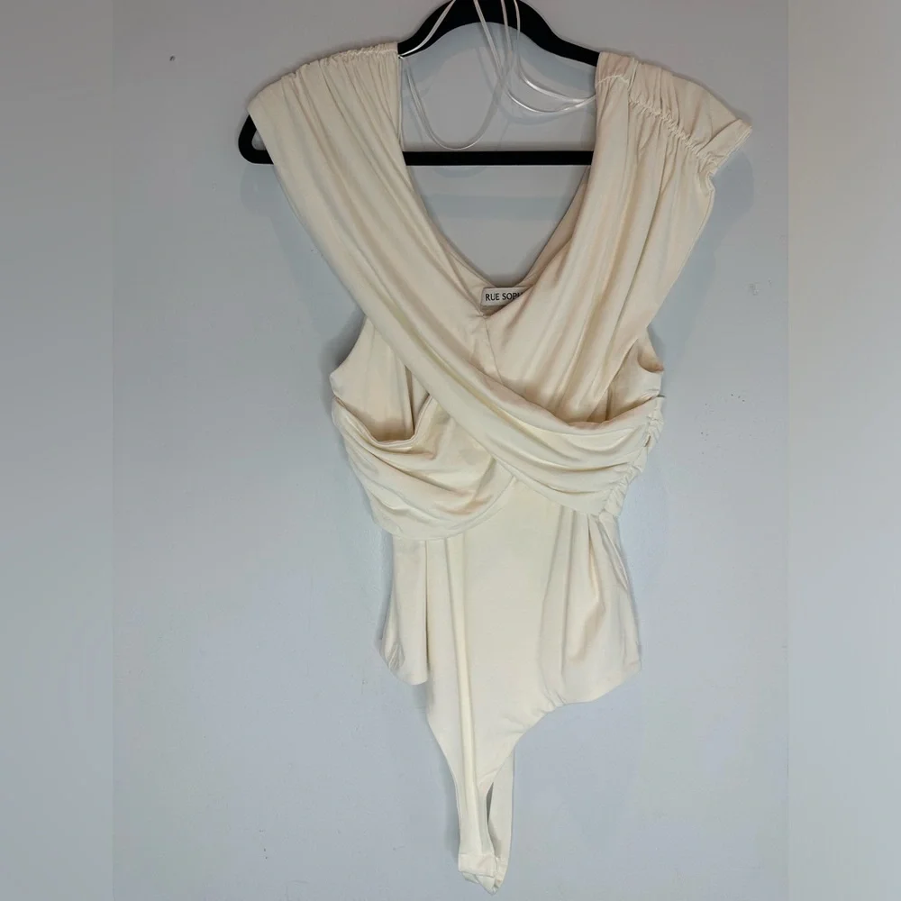 Rue 107 Draped Bodysuit - Picture 3 of 9